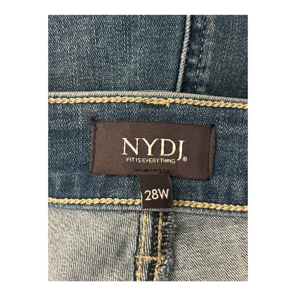 NYDJ Jeans Marilyn Straight ankle denim blue plus size 28W NEW - Picture 4 of 10